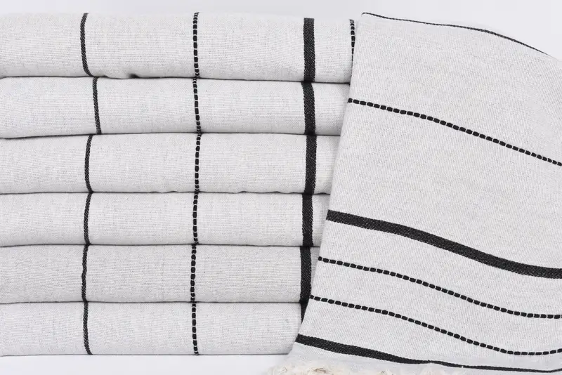 36x18 Cotton Striped Towel, Wedding Day Gift For Bride, Personalized Dish Towel, Monogram Hand Towel, Gym Towel, Bulk Order Towel, Custom Hand Towel - 2