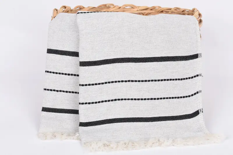 36x18 Cotton Striped Towel, Wedding Day Gift For Bride, Personalized Dish Towel, Monogram Hand Towel, Gym Towel, Bulk Order Towel, Custom Hand Towel - 5