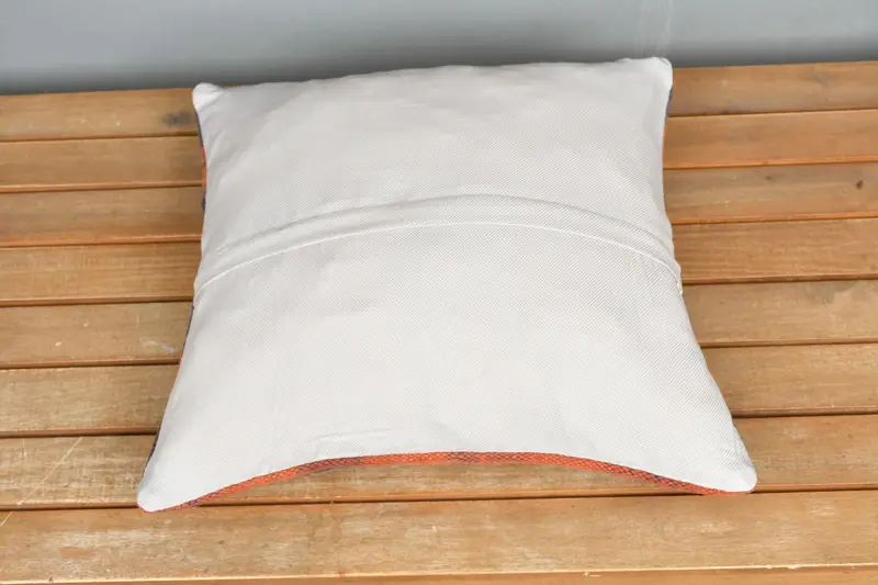 Boho Pillow, 16x16 Orange Pillow Case, Morroccon Kilim Cushion Cushion Case, Bright Pillow Cover, Cushion Cover, Vintage Kilim Pillow, Kilim Pillow - 5