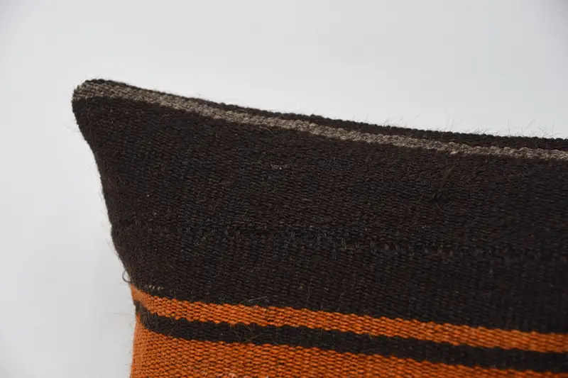 Pillow Case, 12x24 Brown Pillow Cover, Christmas Pillow Case, Boho Pillow Sham Cover, Vintage Kilim Throw Pillow, Throw Kilim Pillow - 2
