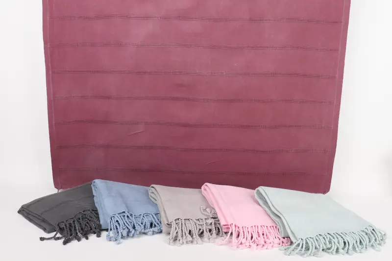 Peshtemal Towel, 68x36 Cotton Stonewashed Towel, Turkish hand towel, Bachelorette Gifts, Sand-resistant Turkish towel for travel, House Warming Gift - 8