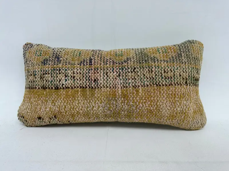 Handcrafted Southwestern Rectangle Pillow, 10x20 Inches Throw Pillow - 1