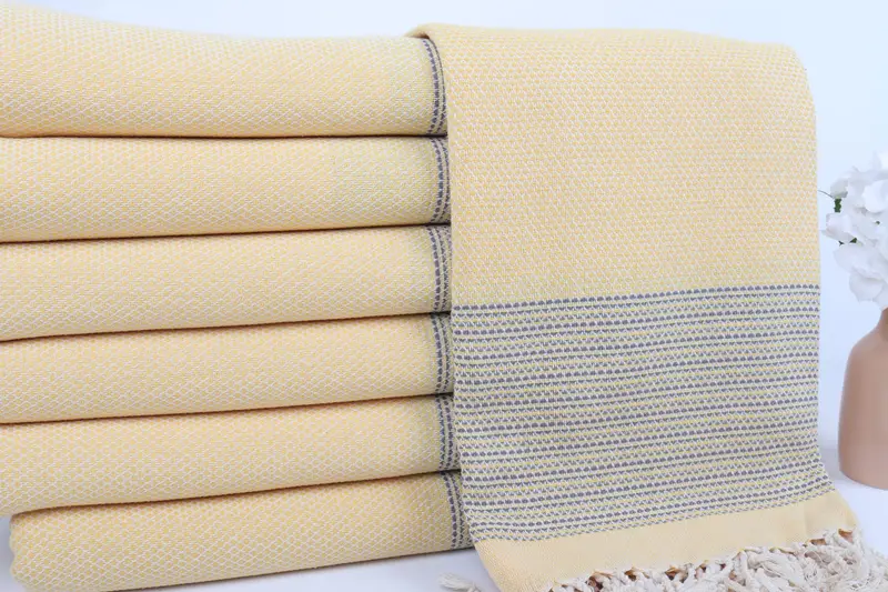 Custom Towel Beach, Housewarming Gift, Absorbent Turkish towel, Gift For Bride, 70x40 Cotton Geometric Towel, Wedding Gifts Towel, Best Friend Gift - 2