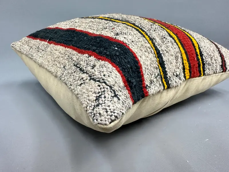 Decorative Pillow Case, 18x18 White Cushion Cover, Vintage Kilim Throw Pillow, Bench Pillow Cover, Gift Pillow, Turkish Kilim Pillow, Pillow Case - 6