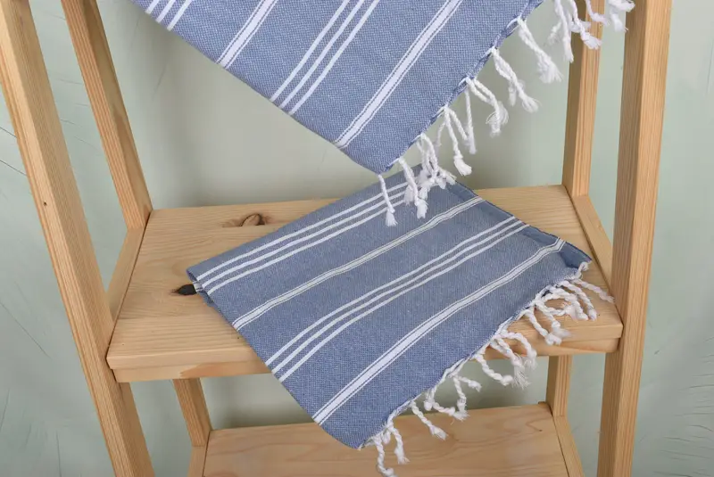 Personalized Kitchen Towel, Wedding Gift, Bridesmaid Gifts, 40x24 Cotton Striped Towel, Wedding Hand Made Gift, Organic Towel, Bridal Shower Favor - 4