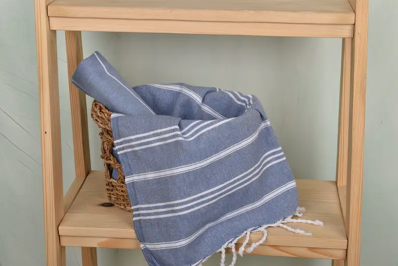 Personalized Kitchen Towel, Wedding Gift, Bridesmaid Gifts, 40x24 Cotton Striped Towel, Wedding Hand Made Gift, Organic Towel, Bridal Shower Favor - 3