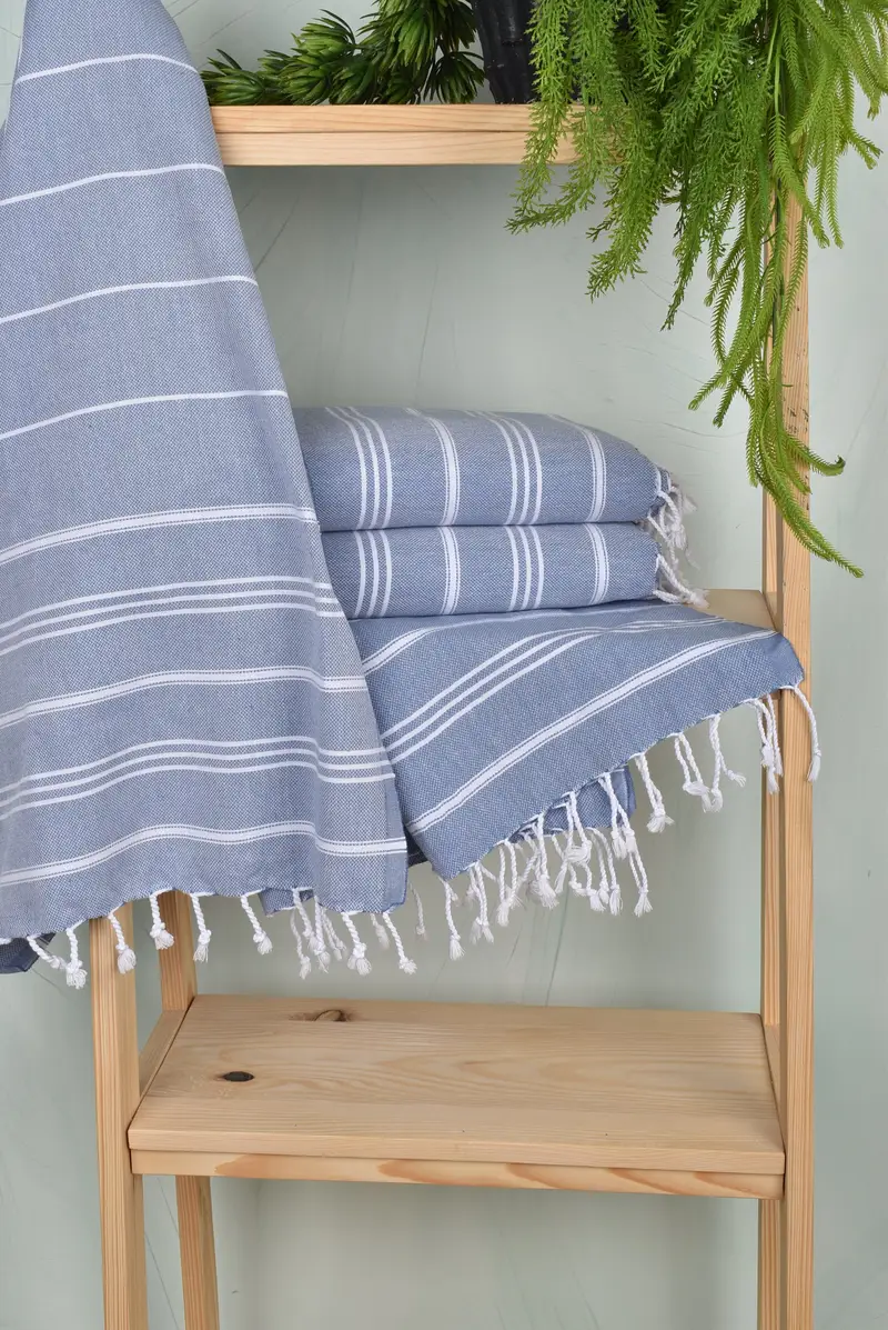 Personalized Kitchen Towel, Wedding Gift, Bridesmaid Gifts, 40x24 Cotton Striped Towel, Wedding Hand Made Gift, Organic Towel, Bridal Shower Favor - 5
