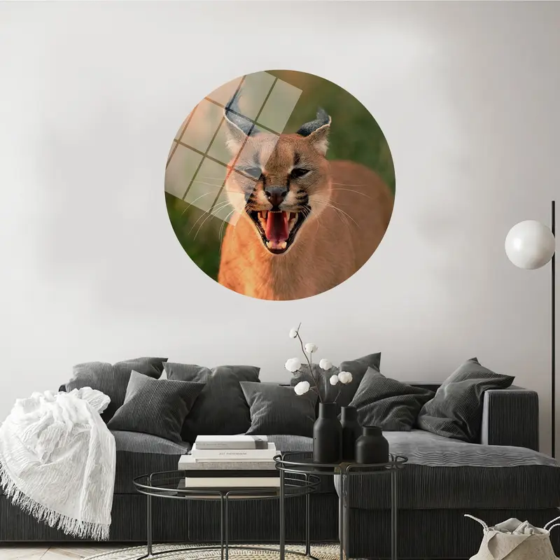 Elegant Wild Caracal Canvas: Printed Big Cat Art