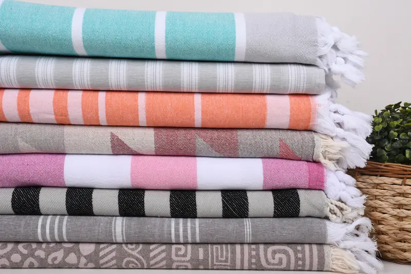 Turkish towel, 70x40 Cotton Set of 8 Towel, Turkish Towel Beach, Scarf Towel, Unique Wedding Gift, Personalized Wedding Gift For Couple, Soft towel - 2