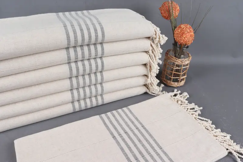 Best Beach Towel, Custom Beach Towel, Turkish bath towel, Beach Theme Wedding Gift, Yoga Towel, 70x40 Linen Striped Towel, Bachelor Party Favors - 1