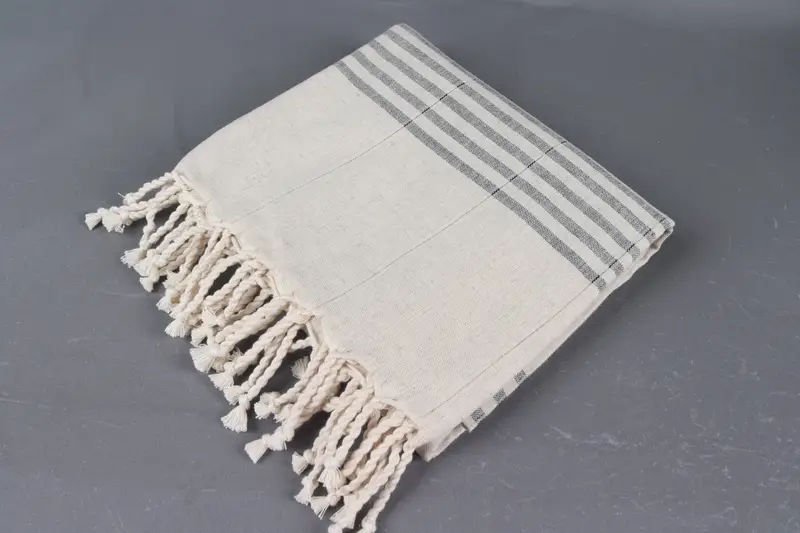 Best Beach Towel, Custom Beach Towel, Turkish bath towel, Beach Theme Wedding Gift, Yoga Towel, 70x40 Linen Striped Towel, Bachelor Party Favors - 6