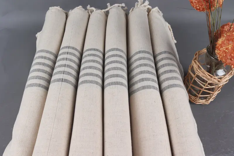 Best Beach Towel, Custom Beach Towel, Turkish bath towel, Beach Theme Wedding Gift, Yoga Towel, 70x40 Linen Striped Towel, Bachelor Party Favors - 3
