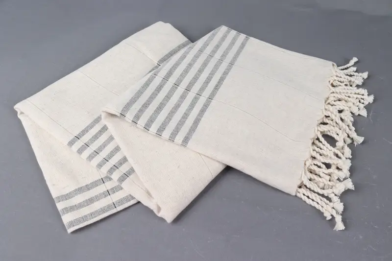 Best Beach Towel, Custom Beach Towel, Turkish bath towel, Beach Theme Wedding Gift, Yoga Towel, 70x40 Linen Striped Towel, Bachelor Party Favors - 7