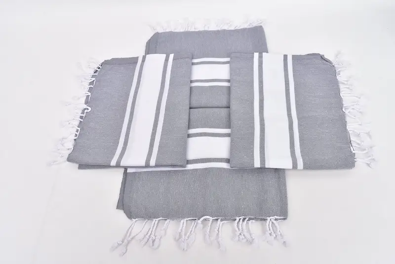 Monogrammed Hand Towel, Welcome Wedding Gift, Custom Hand Towel, 36x24 Cotton Striped Towel, Wedding Anniversary Gift, Monogram Towels, Wedding Gift - 6