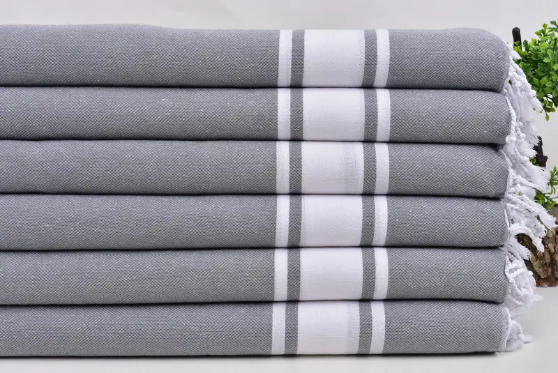 Monogrammed Hand Towel, Welcome Wedding Gift, Custom Hand Towel, 36x24 Cotton Striped Towel, Wedding Anniversary Gift, Monogram Towels, Wedding Gift - 3