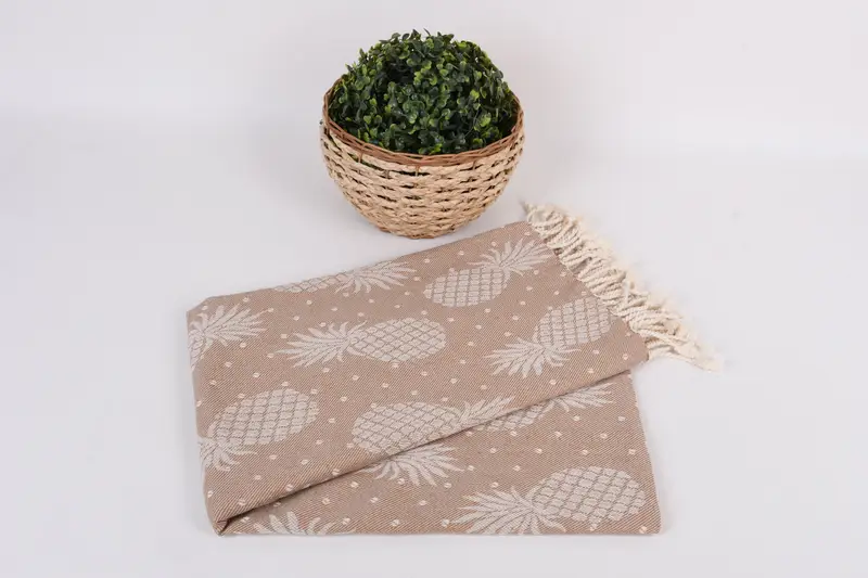 80x40 Cotton Pineapple Design Towel, Gift For The Home Decor, Spa Gift Towel, Personalized Gift, Gift Boxes Towel, Summer Gift, Peshtemal Towel - 5