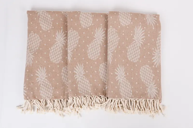 80x40 Cotton Pineapple Design Towel, Gift For The Home Decor, Spa Gift Towel, Personalized Gift, Gift Boxes Towel, Summer Gift, Peshtemal Towel - 8