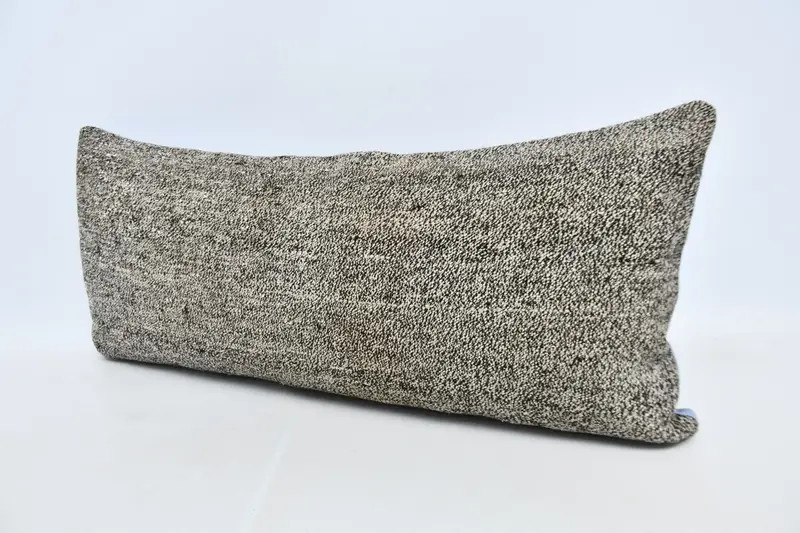 16x36 Gray Pillow Sham, Vintage Kilim Pillow, Hippie Throw Cushion Case, Cushion, Home Decor Pillow, Accent Throw Pillow Sham, Turkish Kilim Pillow - 4