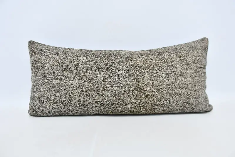 16x36 Gray Pillow Sham, Vintage Kilim Pillow, Hippie Throw Cushion Case, Cushion, Home Decor Pillow, Accent Throw Pillow Sham, Turkish Kilim Pillow - 1