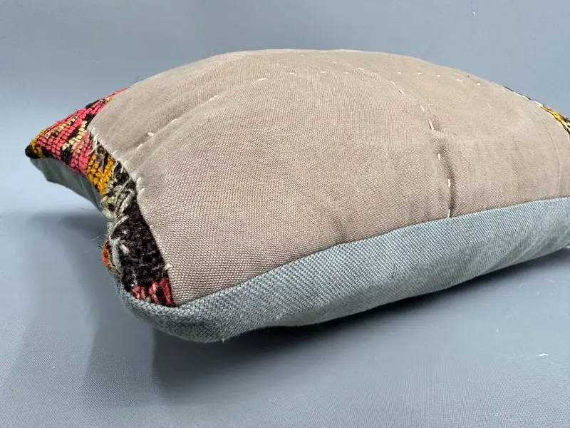 Pillow Sham, Office Chair Cushion, Vintage Kilim Pillow, Boho Pillow, Square Throw Pillow Sham, 12x20 Beige Pillow, Home Decor Pillow - 6