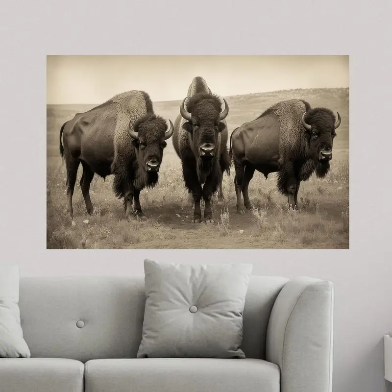 Elegant Printed Glass: Modern Farmhouse Decor for Man Cave