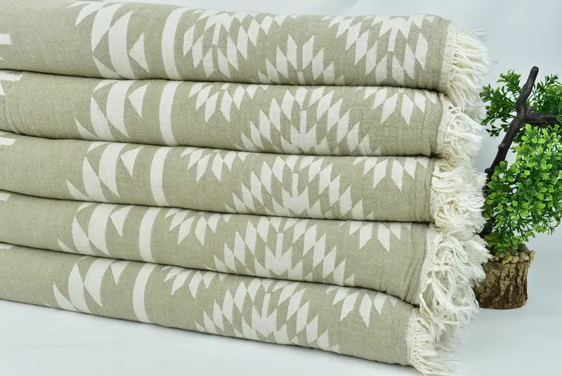 Bachelorette Party Items, 84x56 Cotton Kilim Towel, Boho Throw Blankets, Bedspread, Bridesmaid Gifts, Extra Large Tablecloth, Christmas Gift Blanket - 4