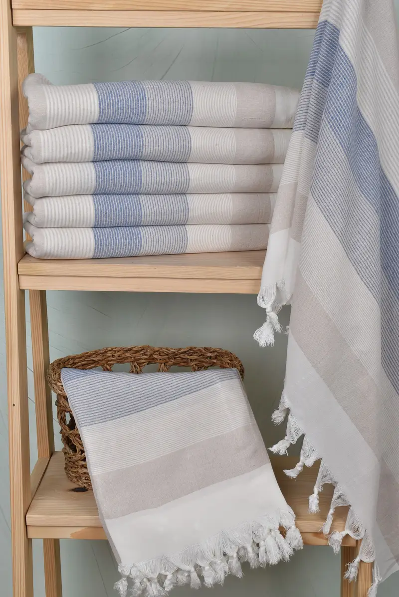 Best Friend Gift, Holiday Towel, Custom Wedding Gifts, Bachelor Party Gifts, Bachelorette Party Gifts, 68x40 Cotton Striped Towel, Guest Towel - 3