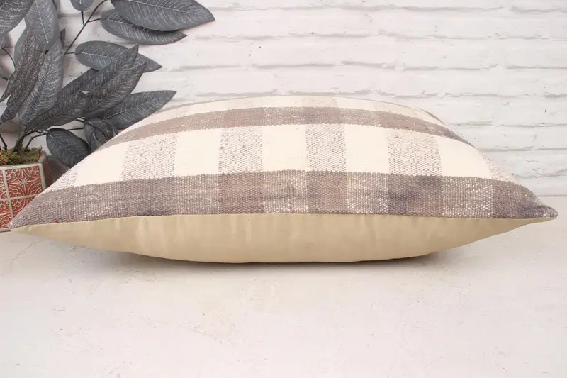 16x24 Beige Pillow Sham, Cushion Case, Turkish Pillow, Kilim Pillow Cover, Handmade Cushion Case, Authentic Pillow Sham, Vintage Pillow - 5