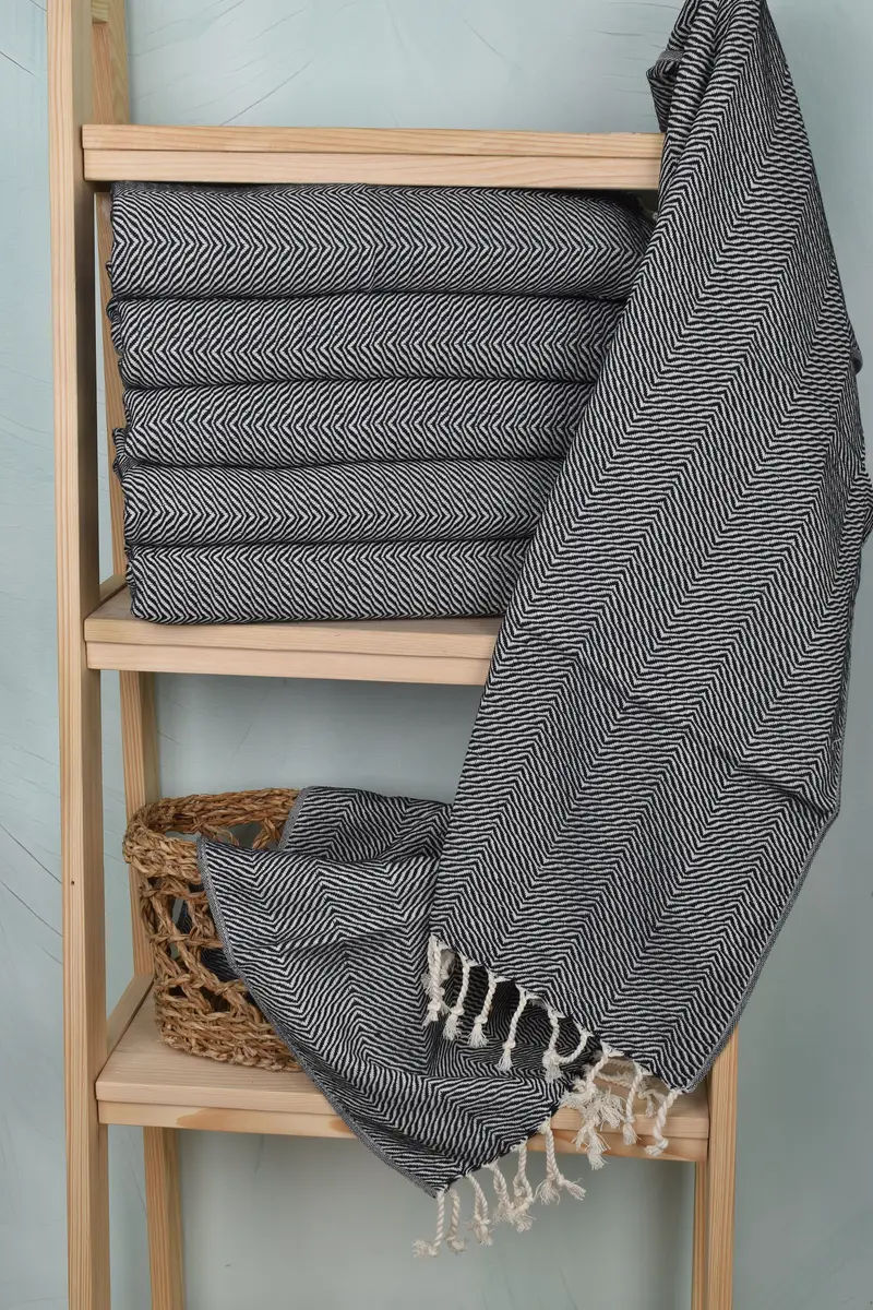 Gift Boxes Tea Towels, Monogrammed Hand Towel, 40x20 Cotton Chevron Towel, Spa Towel, Monogram Hand Towel, Bridesmaid Gifts, Wedding Hand Made Gift - 3