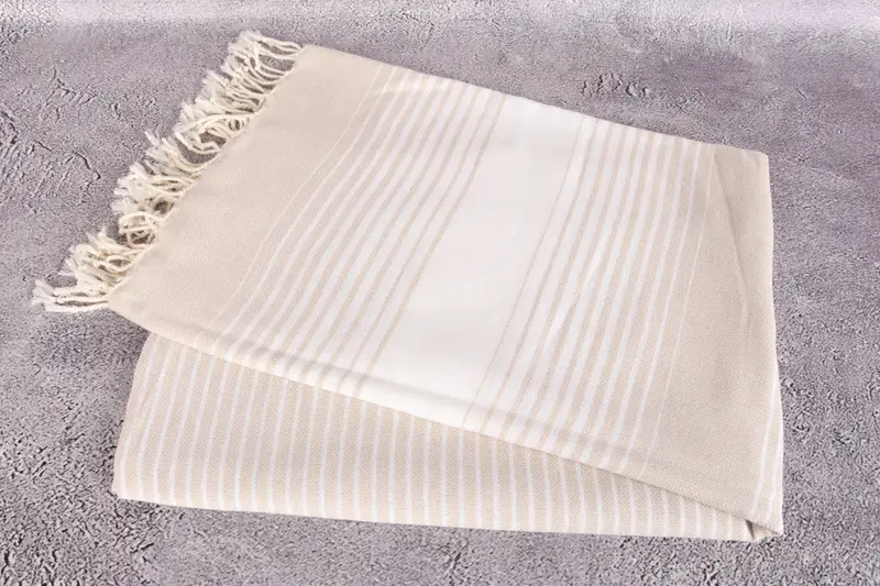 Wedding Hand Made Gift, Best Wedding Gift, Guest Towel, Housewarming Gift, Beach Towel Gift, Bathroom Towel, Beach towel, 60x38 Cotton Striped Towel - 6