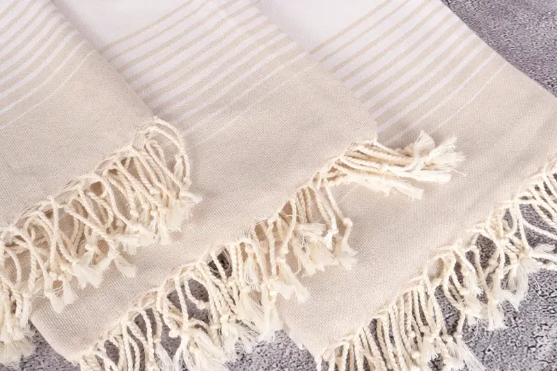 Wedding Hand Made Gift, Best Wedding Gift, Guest Towel, Housewarming Gift, Beach Towel Gift, Bathroom Towel, Beach towel, 60x38 Cotton Striped Towel - 5