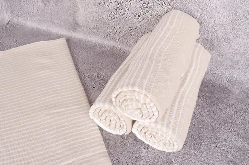 Wedding Hand Made Gift, Best Wedding Gift, Guest Towel, Housewarming Gift, Beach Towel Gift, Bathroom Towel, Beach towel, 60x38 Cotton Striped Towel - 8