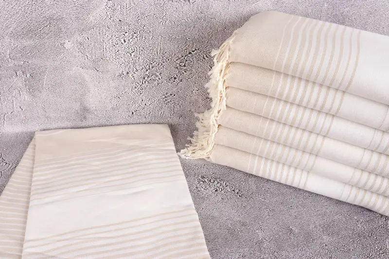 Wedding Hand Made Gift, Best Wedding Gift, Guest Towel, Housewarming Gift, Beach Towel Gift, Bathroom Towel, Beach towel, 60x38 Cotton Striped Towel - 2