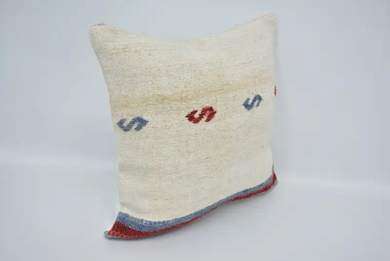 20x20 White Pillow, Pillow for Sofa, Interior Designer Pillow, Morroccon Kilim Cushion Cushion Case, Gift Pillow, Cushion Case - 3