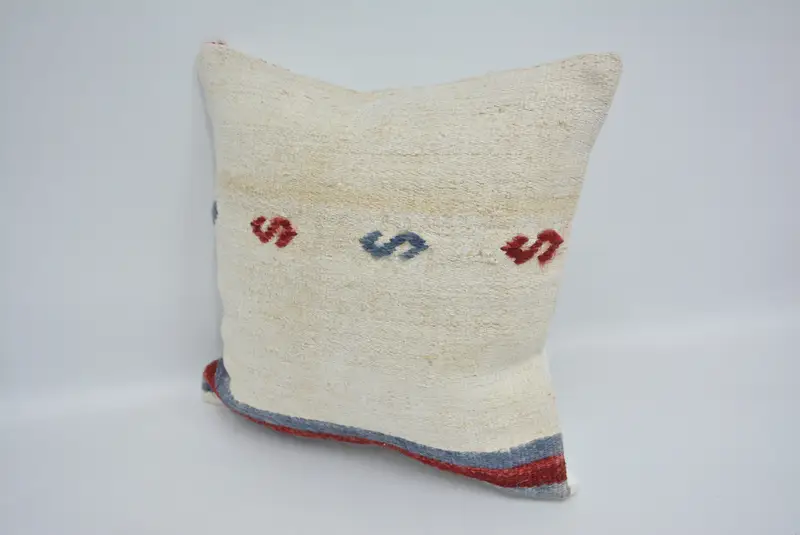 20x20 White Pillow, Pillow for Sofa, Interior Designer Pillow, Morroccon Kilim Cushion Cushion Case, Gift Pillow, Cushion Case - 4