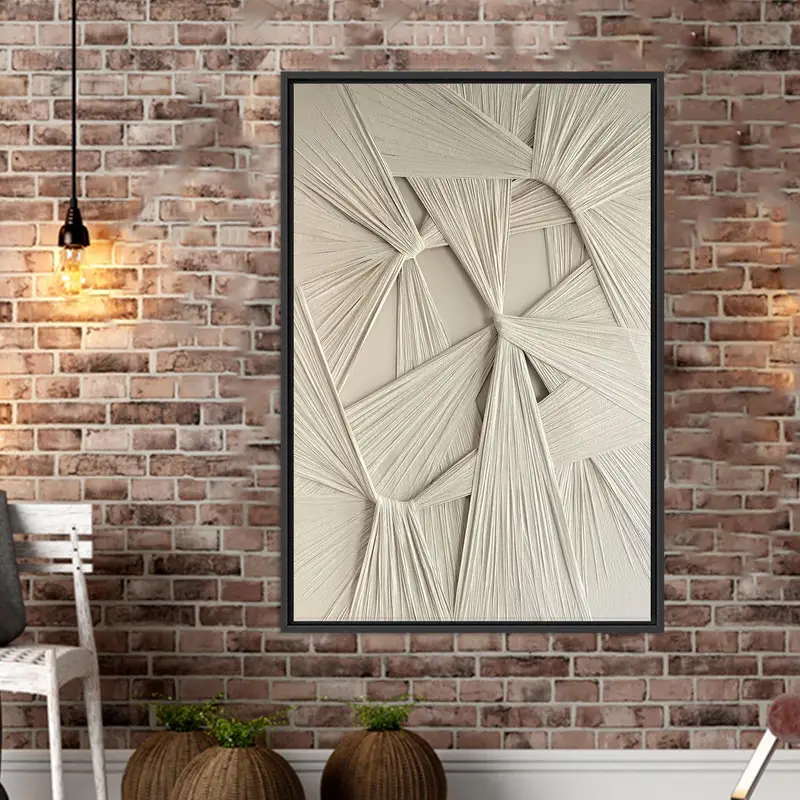 Eleganter abstrakter Leinwanddruck: trendiger, minimalistischer, künstlerischer Stoff