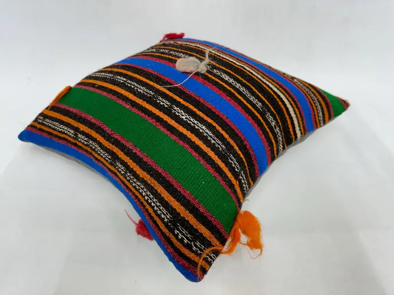 Antique Pillows, Throw Kilim Pillow, Turkish Kilim Pillow, 18x18 Green Cushion Case, Pattern Throw Cushion, Cushion - 6