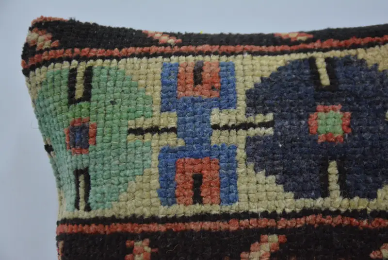 Vintage Kilim Pillow, Gift Pillow, Seat Cushion Case, 14x14 Brown Pillow Cover, Vintage Kilim Throw Pillow, Pillow Case, Ethnic Throw Pillow Sham - 2