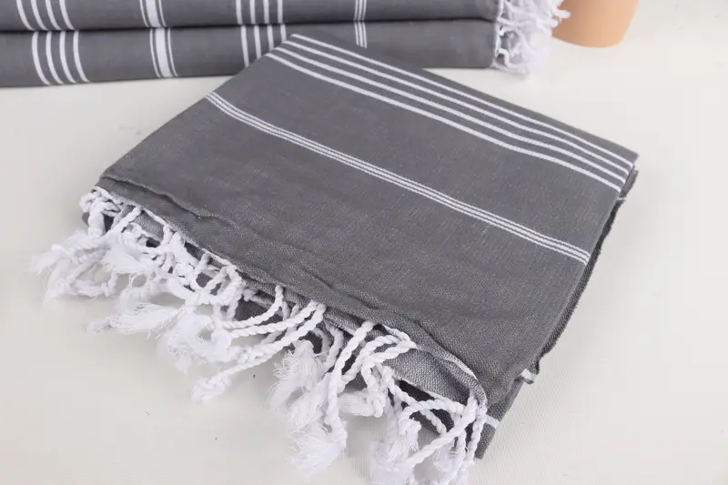 Personalized Wedding Gift, Monogram Towels, Gift Towel, Bachelorette Party Decorations, 70x40 Cotton Striped Towel, Gym Towel, Beach Towel Bulk - 5
