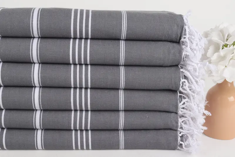 Personalized Wedding Gift, Monogram Towels, Gift Towel, Bachelorette Party Decorations, 70x40 Cotton Striped Towel, Gym Towel, Beach Towel Bulk - 3