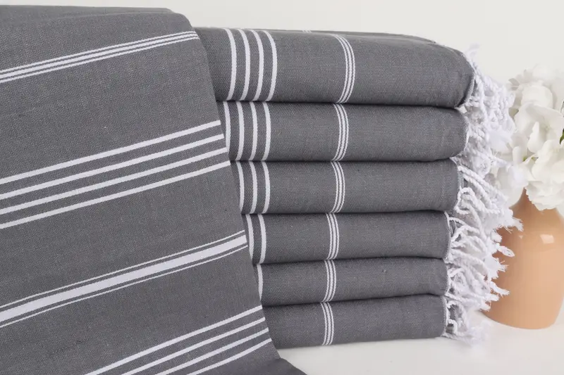Personalized Wedding Gift, Monogram Towels, Gift Towel, Bachelorette Party Decorations, 70x40 Cotton Striped Towel, Gym Towel, Beach Towel Bulk - 1