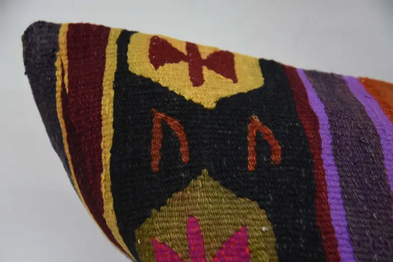 Vintage Kilim Pillow Pillow Cover, Interior Designer Pillow, Kilim Cushion Sham, 32x32 Yellow Pillow Case, Pillow Sham, Pillow for Couch - 2