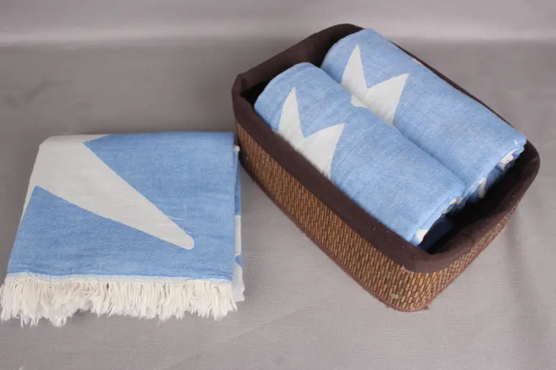 Wedding Gifts Towel, Fringed Turkish towel for poolside, Guest Towel, Bride Gift, Bridal Shower Gift, 68x36 Cotton Star Design Towel, Bachelor Gifts - 6