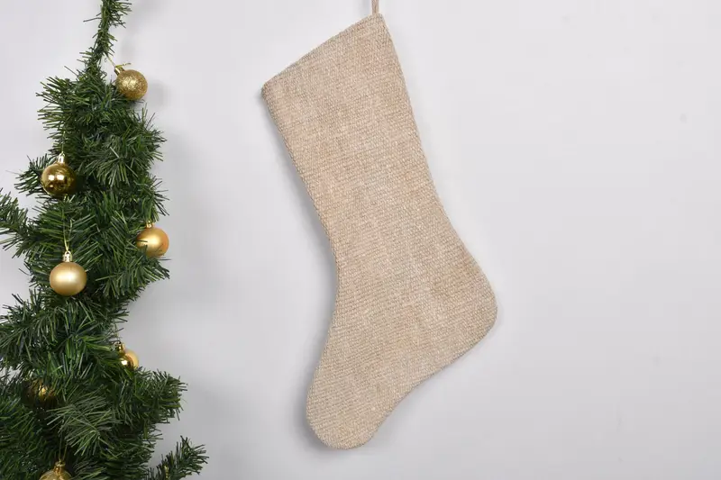 クリスマスオーナメントパターン、幅7インチキリムラグクリスマスストッキング