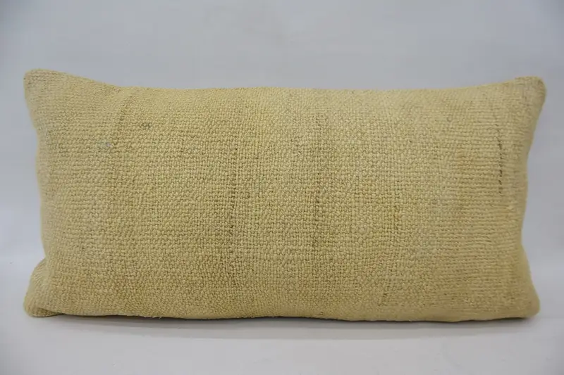 Home Decor Türkischer rechteckiger Kissenbezug, Beige, 30,5 x 61 cm, marokkanisches Euro-Kissenbezug - 1