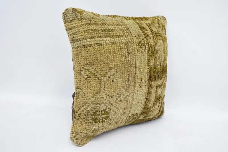 Pet Pillow Cover, Ethnical Kilim Rug Pillow, Kilim Pillow Cover, 12x12 Beige Pillow, Vintage Kilim Pillow, Neutral Throw Cushion Cover, Cushion - 3