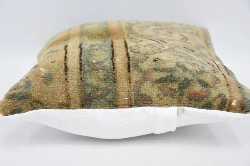 Pattern Throw Pillow Sham, Turkish Pillow, Cushion Cover, Interior Designer Pillow, Pillow for Sofa, 12x12 Beige Pillow Cover, Rustic Pillow Sham - 5