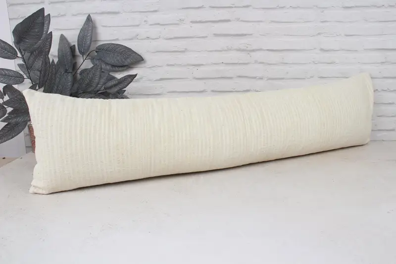 Cushion, Gift Pillow, Handmade Kilim Cushion, Bolster Throw Pillow Cover, 12x48 White Pillow Cover, Antique Pillows, Square Throw Pillow Case - 3
