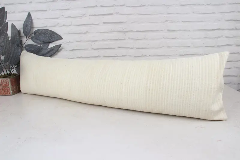 Cushion, Gift Pillow, Handmade Kilim Cushion, Bolster Throw Pillow Cover, 12x48 White Pillow Cover, Antique Pillows, Square Throw Pillow Case - 4