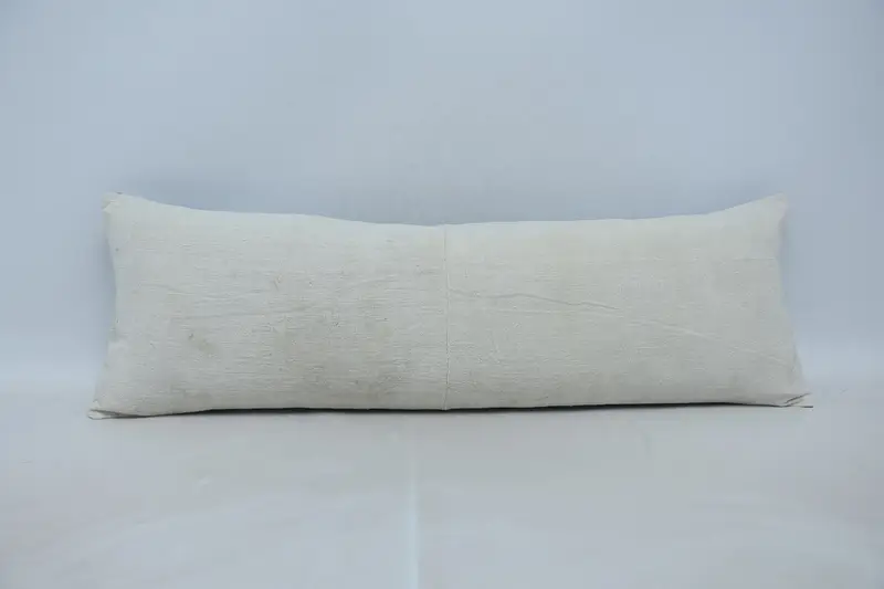 Beige Throw Antique Cushion Case, Art Deco Plaid Wool Accent Cushion - 1